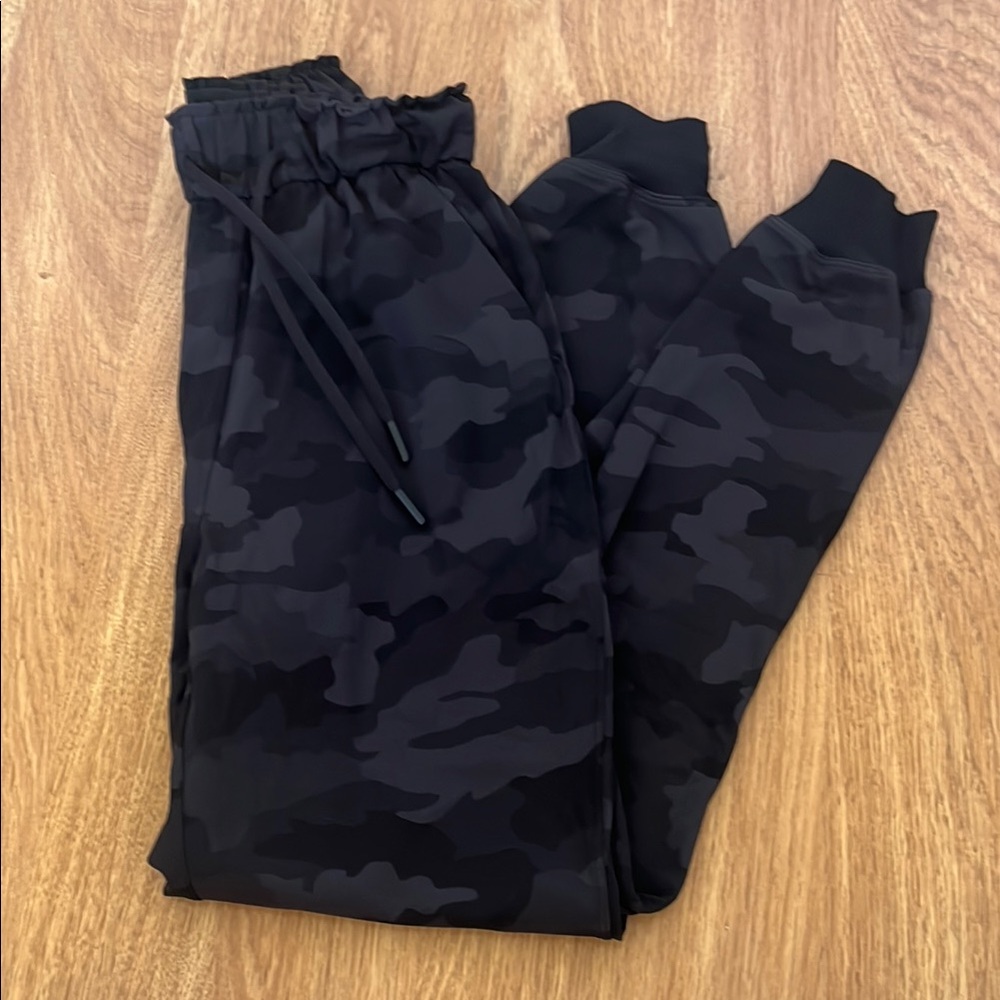 lululemon athletica Black Camo Track Pants